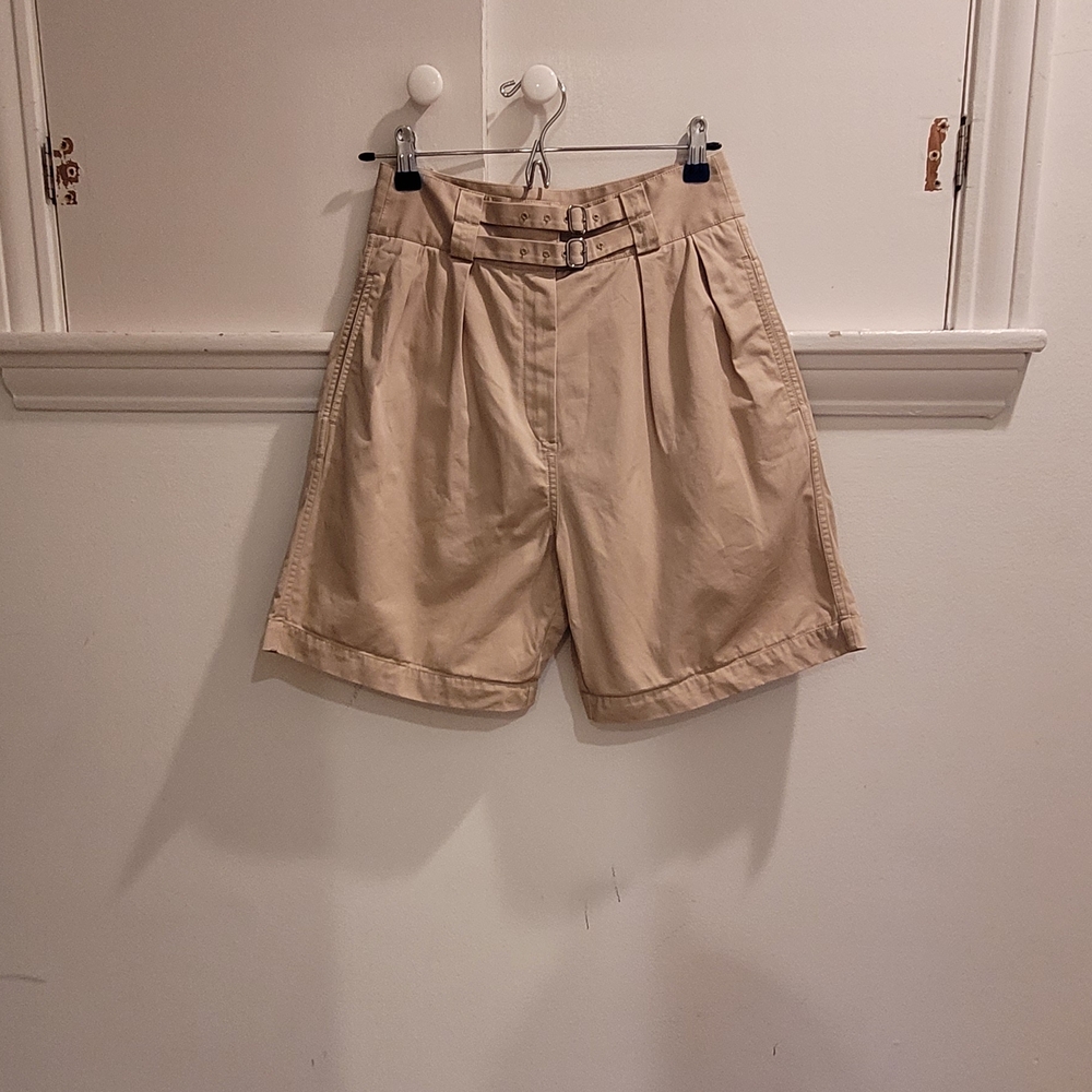 Women's Tan High-Waisted Shorts